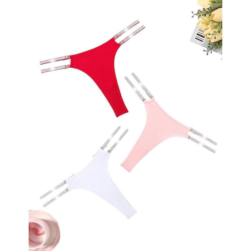 Women's Multi Color Sexy Brazilian Tanga Panties Low Waist Nylon Thong Underwear